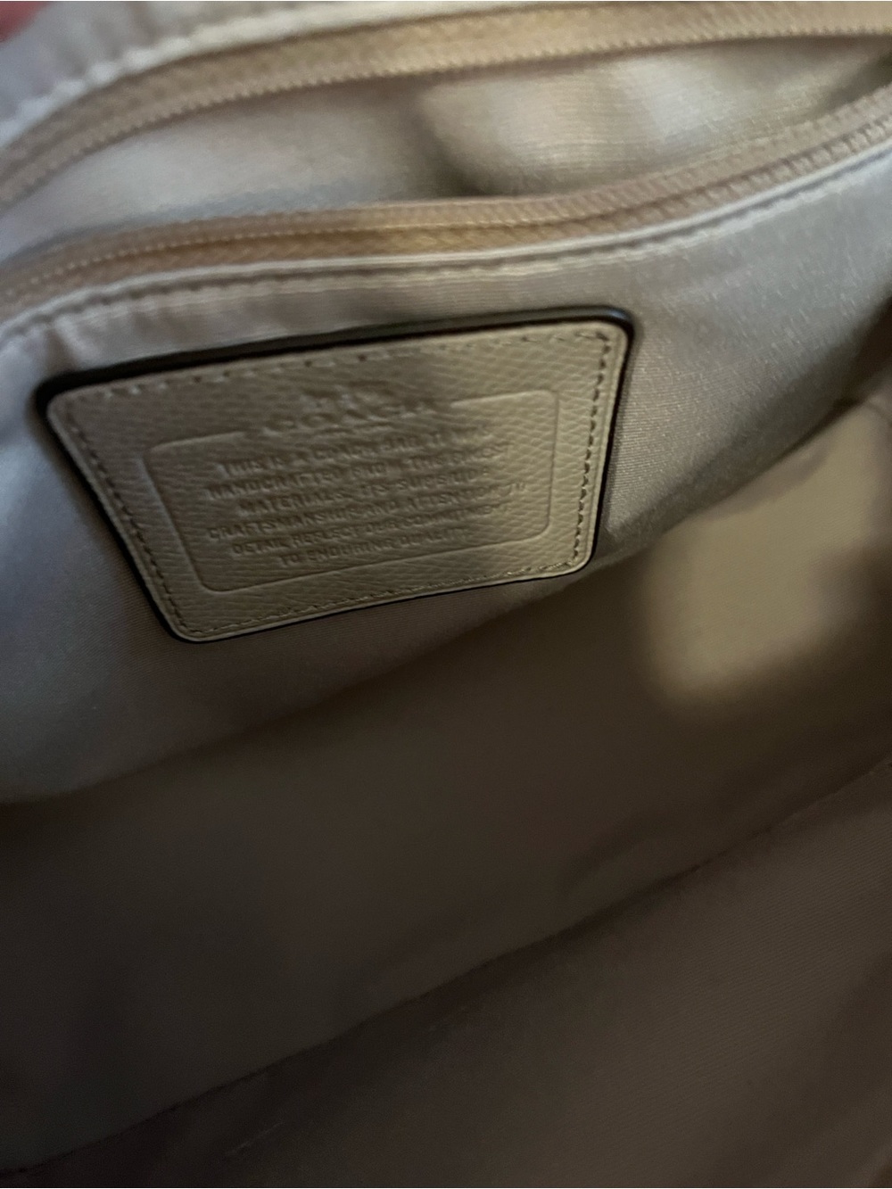 Coach Small Dome Crossbody Satchel in White with Black Trim and Tan Accents - Picture 4 of 5